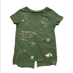 Girls Carter’s my favorite things green T-shirt